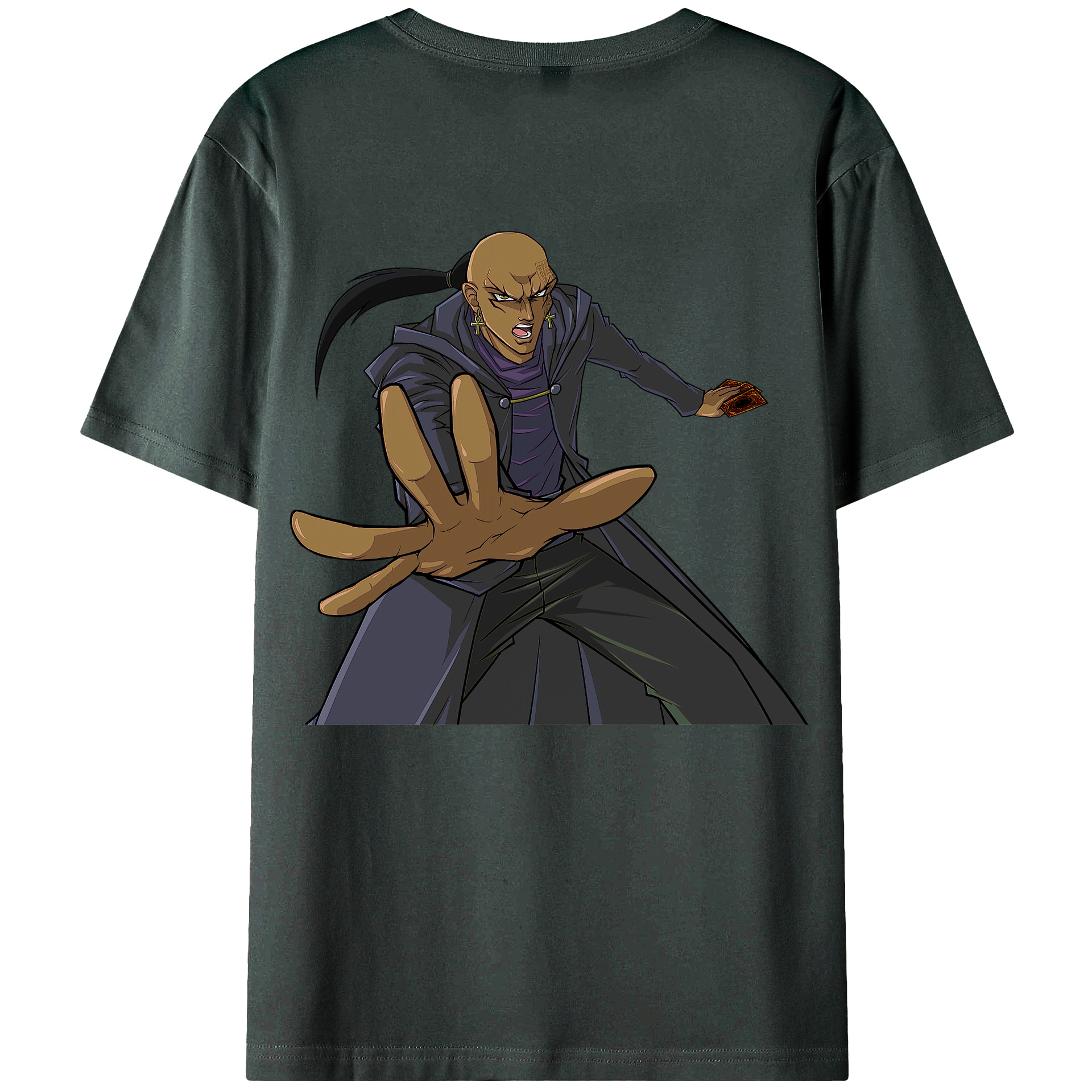 （画像用） 遊☆戯☆王 Yu-Gi-Oh! 綿100％ メンズ半袖Tシャツ（バックプリント） 通気性